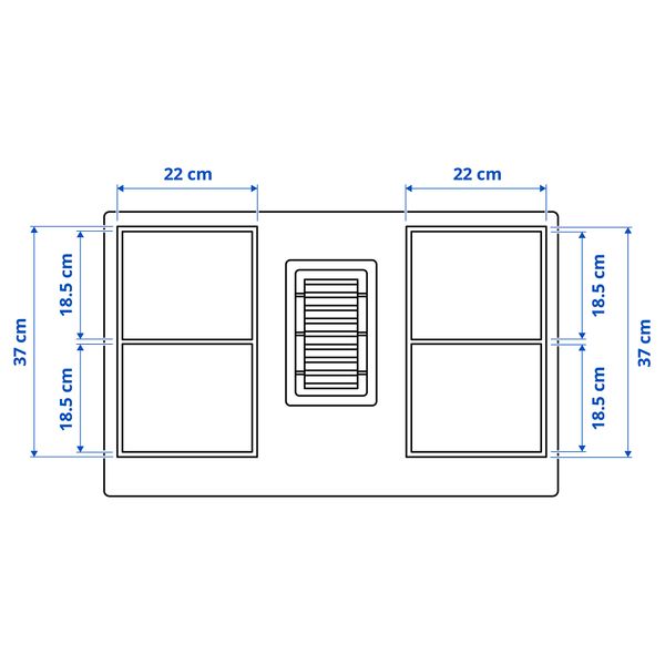 IKEA, дополнительный ракурс - схема-чертеж с размерами