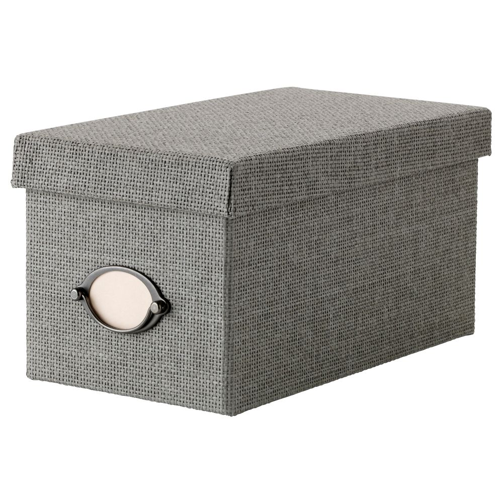 Коробка с крышкой КВАРНВИК, серый - фото 1