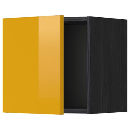 Шкаф навесной МЕТОД, черный, Ерста желтый