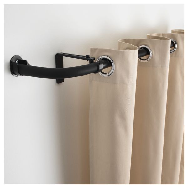 Гардинный карниз, комбинация для эркера ХУГАД, черный - фото 1