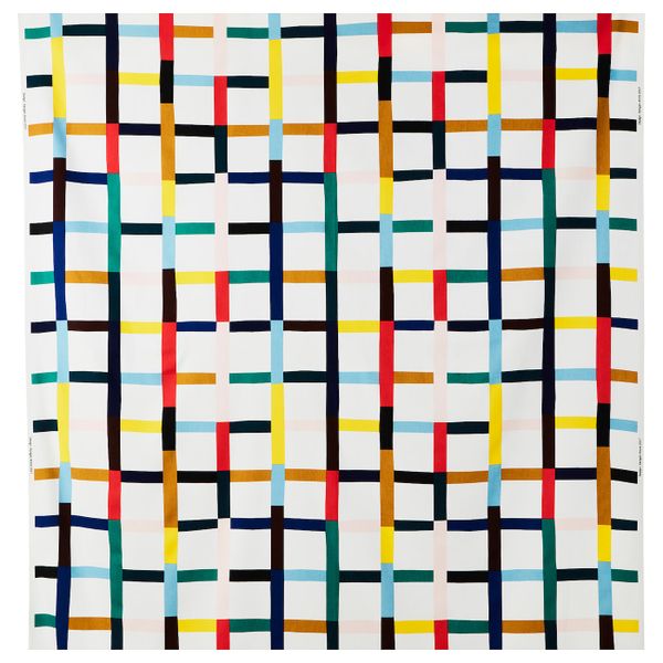 Ткань, белый, разноцветный 150 см IKEA СИГРУНН 604.262.41 - фото 1