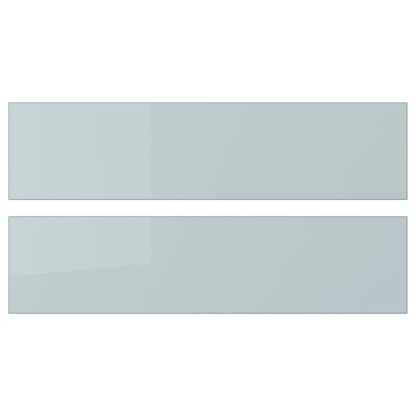 Фронтальная панель ящика, 40x10 см, глянцевый серо-синий светлый IKEA KSTALLARP СТАЛЛАРП КАЛЛАРП 105.201.56 - фото 1