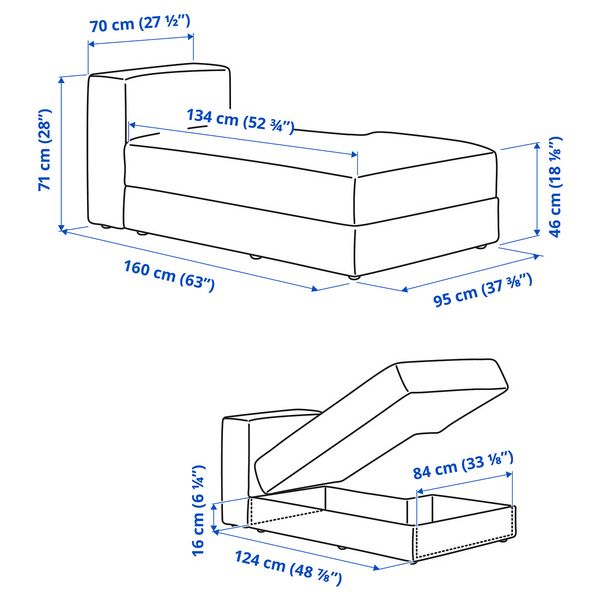IKEA, дополнительный ракурс - схема-чертеж с размерами