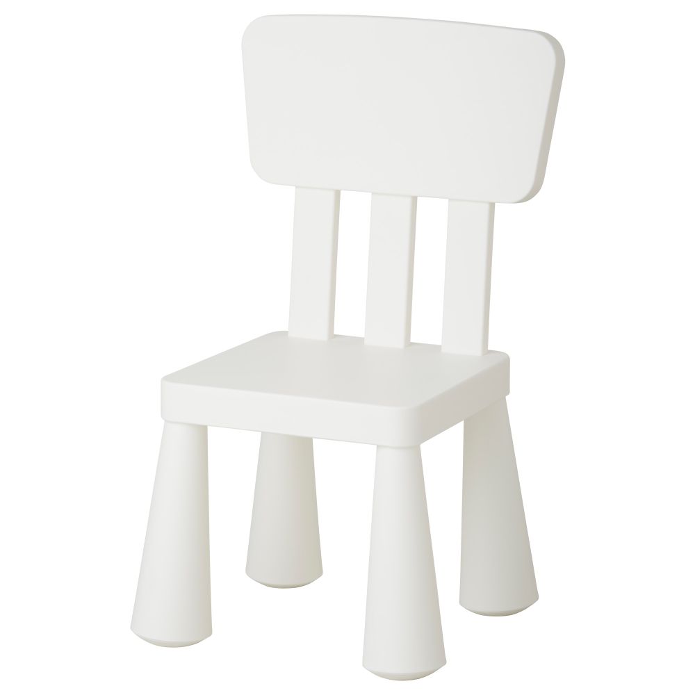 Детский стул МАММУТ, д/дома/улицы, белый - схема-чертеж с размерами