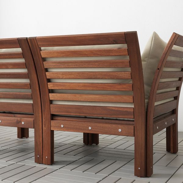 4-местный комплект садовой мебели, коричневая морилка/Холло бежевый IKEA ЭПЛАРО 492.288.41 - схема-чертеж с размерами