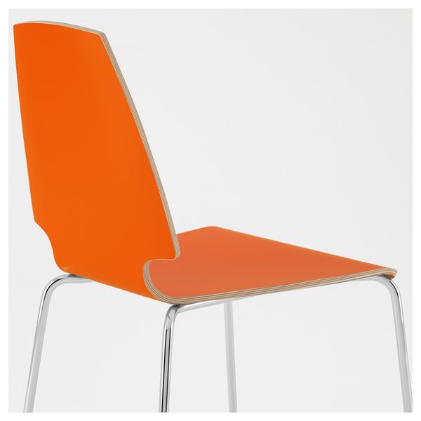 Стул ВИЛЬМАР, оранжевый, хромированный - фото 5