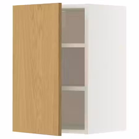 METOD Навесной шкаф с полками - белый/Sinarp дубовый шпон 40x60 см