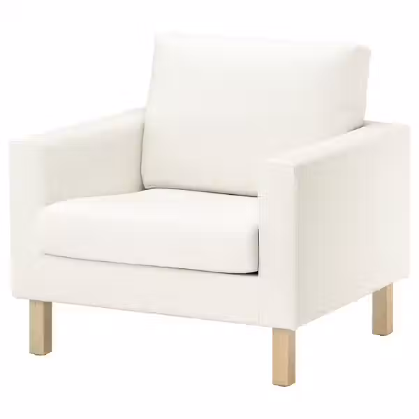 SALTSJÖBADEN САЛТСЁБАДЕН Чехол на кресло - Blekinge белый - схема-чертеж с размерами