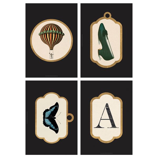 Набор картин, 4 штуки, Винтажные изображения IKEA GRÖNBY ГРОНБИ 205.788.73 - фото 3