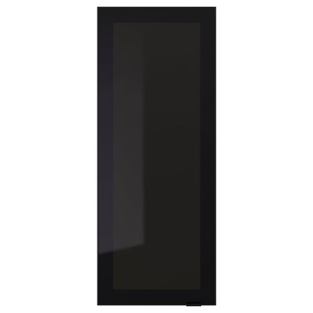 Стеклянная дверь, дымчатое стекло/черный 40x100 см IKEA JUTIS ЮТИС 904.020.26