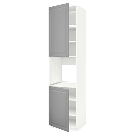 Высокий шкаф для духовки, 2 дверцы, полки IKEA METOD МЕТОД 494.542.21