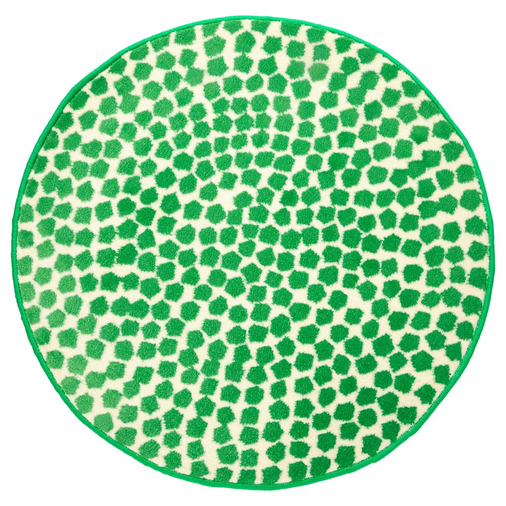 Ковер, короткий ворс ФЛОНГ, белый, зеленый (80 см) - фото 1