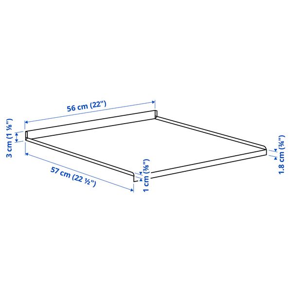 METOD Поддон д/сбора воды - схема-чертеж с размерами