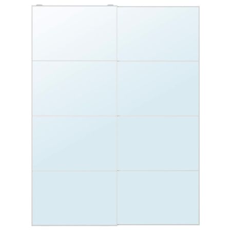 Пара раздвижных дверей, зеркальное стекло 150x201 см IKEA AULI АУЛИ 193.111.63