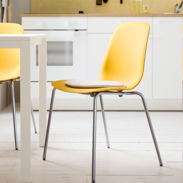 Стул, темно-желтый/Брур-Инге хромированный IKEA LEIFARNE ЛЕЙФ-АРНЕ 993.042.05 - фото 4