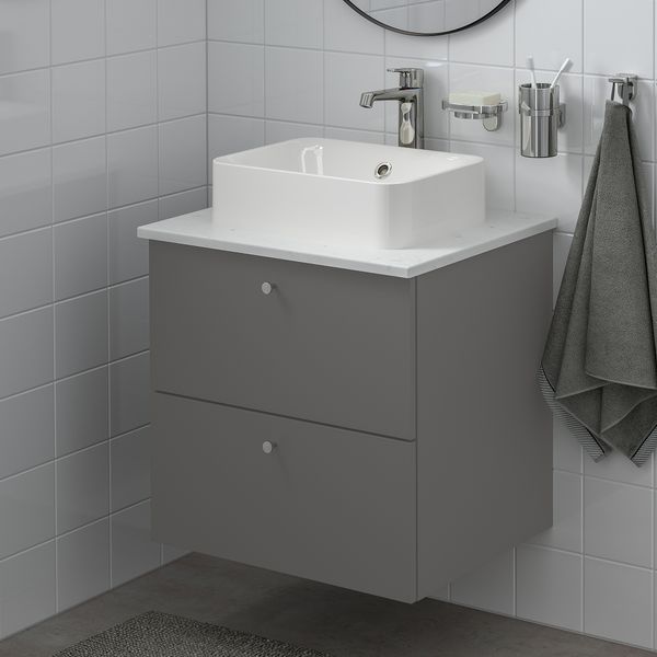 Шкаф со столешницей 45x32 раковина, 62x49x72 cm IKEA HÖRVIK ХОРВИК, GODMORGON ГОДМОРГОН, TOLKEN ТОЛКЕН 193.385.20 - фото 3