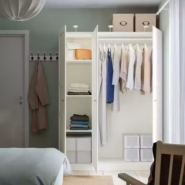 PAX / TYSSEDAL Гардероб, комбинация - белый/белый 150x60x201 см - фото 2