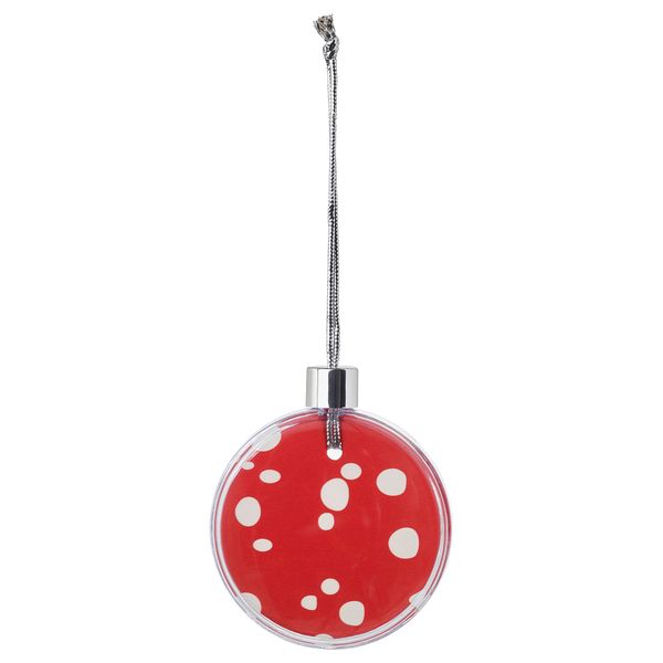 Украшение, шар ВИНТЕР 2018, прозрачный (7 см) - фото 1