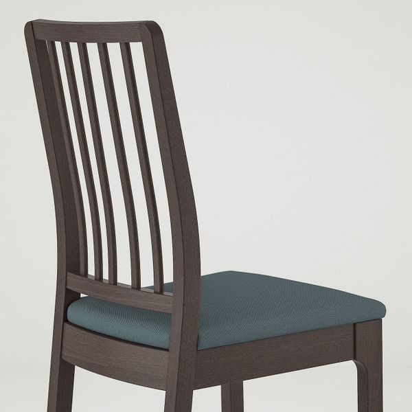 Стул, темно-коричневый/Идекулла синий IKEA EKEDALEN ЭКЕДАЛЕН 493.180.64 - фото 3