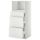 Высокий шкаф для СВЧ с 3 ящиками МЕТОД / ФОРВАРА, белый, Нодста белый (60x60x140 см)