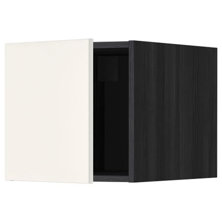 Верхний шкаф МЕТОД, черный, Веддинге белый (40x40 см)