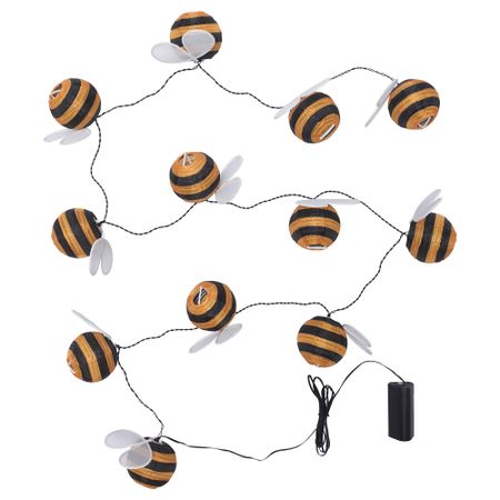Гирлянда, 12 светодиодов СОЛВИДЕН, с батарейным питанием, для сада шмель