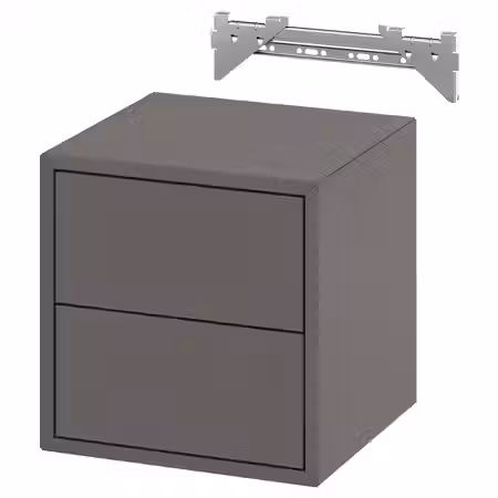 EKET Навесной шкаф с 2 ящиками - темно-серый 35x35x35 см