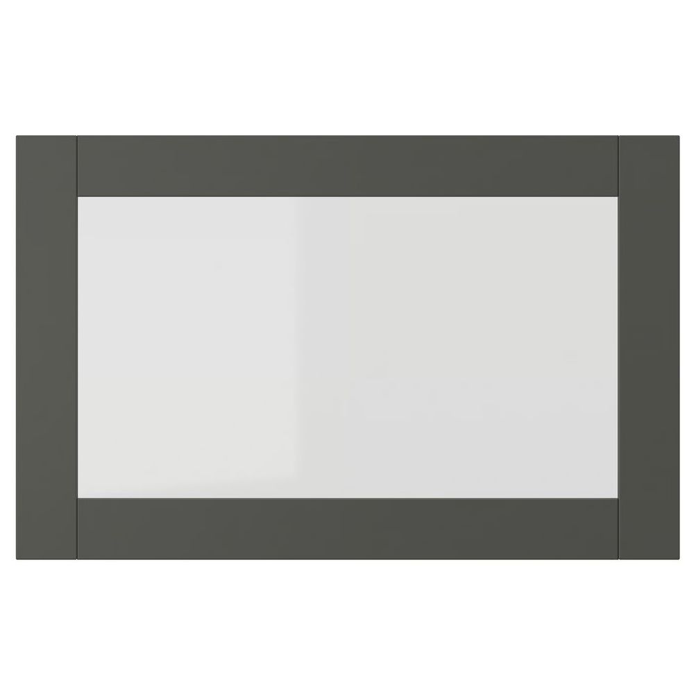 SINDVIK Стеклянная дверь - темно-серый/прозрачное стекло 60x38 см - фото 1