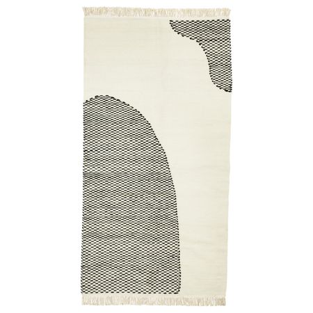 Ковер, неокрашенный черный/ручная работа 80x150 см IKEA LOKALT ЛОКАЛЬТ 404.994.98