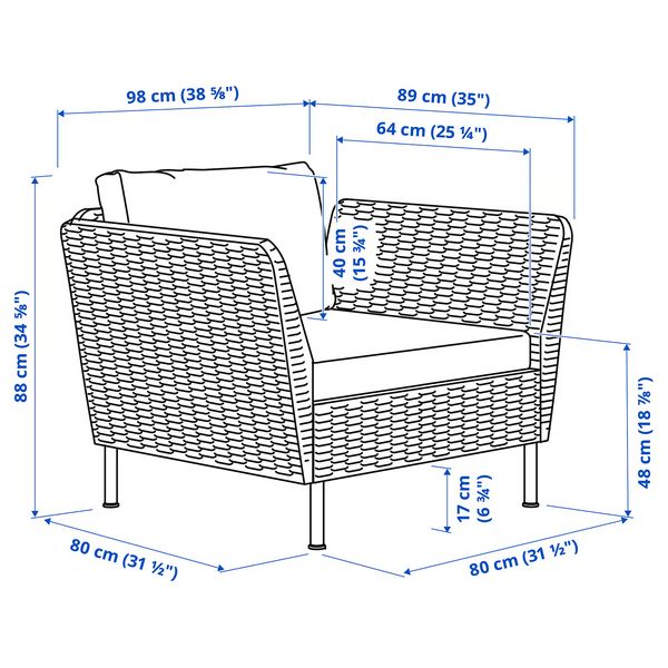 IKEA, дополнительный ракурс - схема-чертеж с размерами