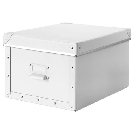 Коробка с крышкой ФЬЕЛЛА, белый (27x36x20 см)