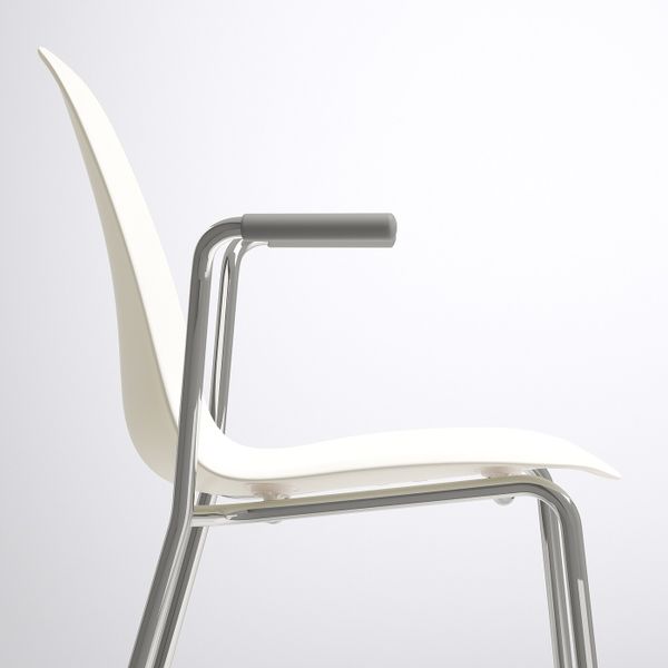 Стул, белый/Дитмар хромированный IKEA LEIFARNE ЛЕЙФ-АРНЕ 192.271.69 - фото 6