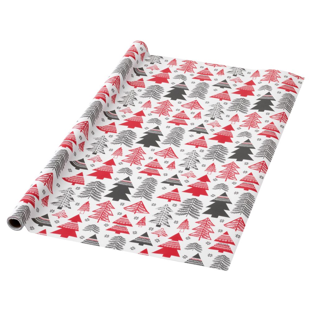 Рулон оберточной бумаги ВИНТЕР 2017, орнамент "рождественская елка" (4x0.7 м) - фото 1