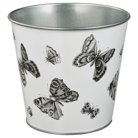 Кашпо, для дома, улицы белый, черный 12 см IKEA СТЬЕРНФРУКТ 004.522.33