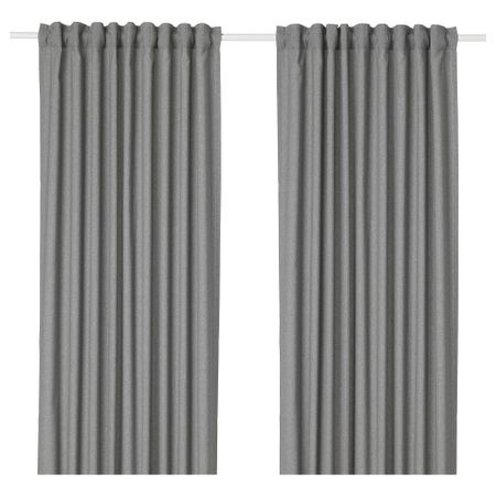 Затемняющие гардины, 2 шт., 145x300 см, серый IKEA HANNALEN ЛЕНA ХАННАЛЕНА 504.108.77