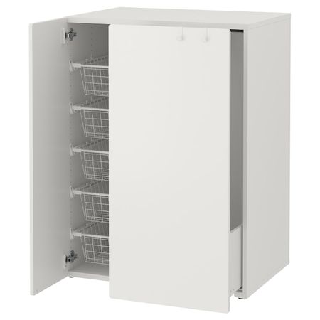 Гардероб с выдвижным модулем, белый 80x57x108 см IKEA SMÅSTAD СМОСТАД 693.932.98