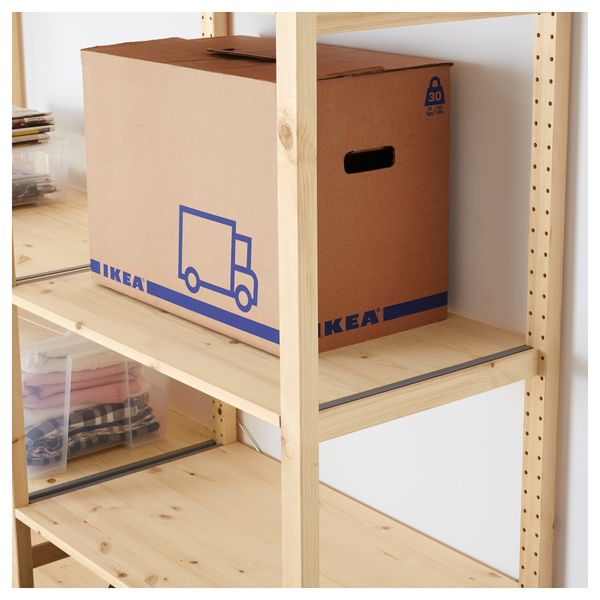 3 секции, полки ИВАР, сосна (259x50x226 см) - фото 2