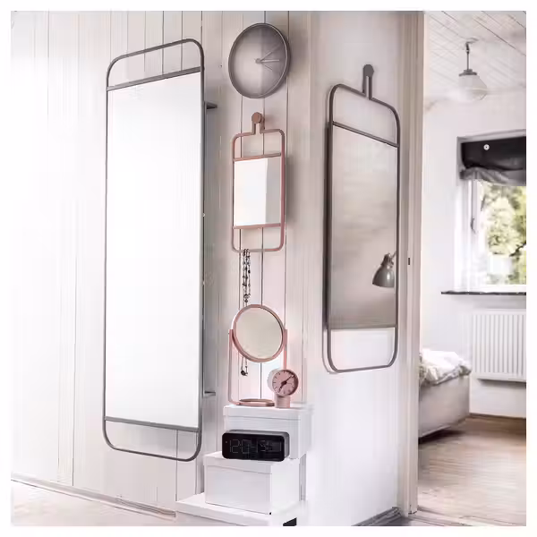 BONDTOLVAN БОНДТОЛВАН Будильник - аналоговый/бледно-розовый 8x9 см - схема-чертеж с размерами