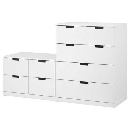 NORDLI Комод с 10 ящиками - белый 160x99 см