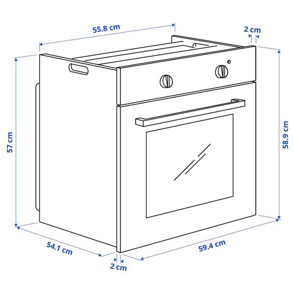 IKEA, дополнительный ракурс - схема-чертеж с размерами
