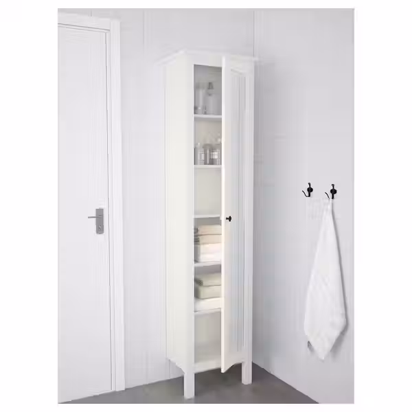 HEMNES Высокий шкаф с зеркальной дверцей - белый 49x31x200 см - фото 2