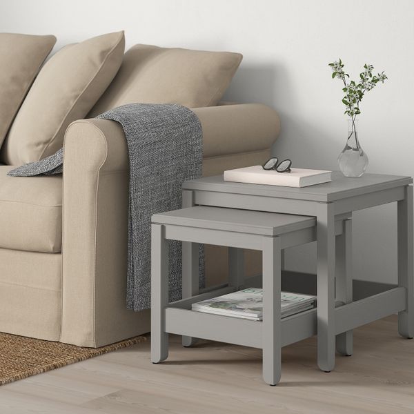 Комплект столов, 2 шт, серый IKEA HAVSTA ХАВСТА 104.142.12 - фото 3