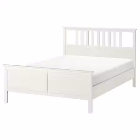 HEMNES Каркас кровати - белая морилка/Lönset 160x200 см