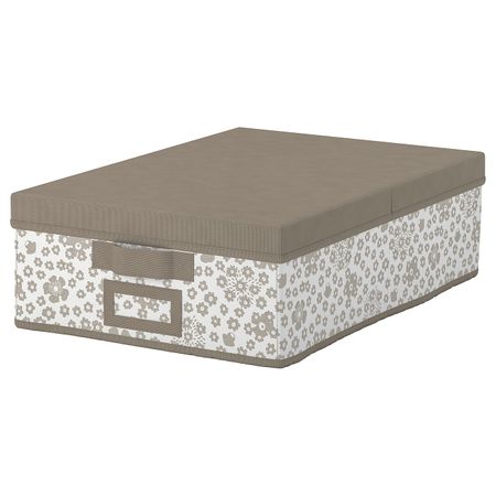 Коробка с крышкой, бежевый 35x50x15 см IKEA STORSTABBE СТОРСТАББЕ 103.983.49