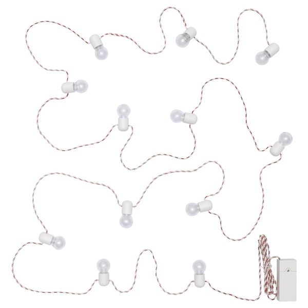 Гирлянда, 12 светодиодов, с батарейным питанием IKEA СТРОЛА 404.441.75 - фото 1