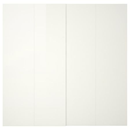 HASVIK Пара раздвижных дверей - глянцевый белый 200x236 см
