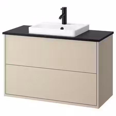 HAVBÄCK / ORRSJÖN ОРРШЁН Шкаф с ящиками/раковина/смеситель