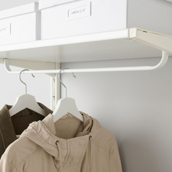 Настенная шина, полки/штанга, белый 66x41x197 см IKEA АЛЬГОТ 392.304.15 - фото 4