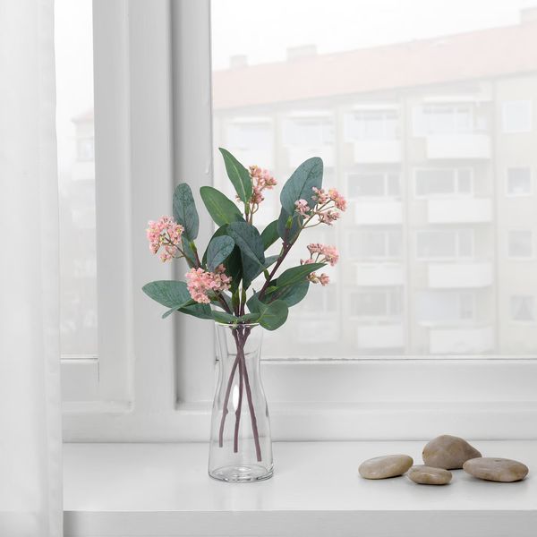SMYCKA Цветок искусственный - эвкалипт/розовый 30 см - фото 3
