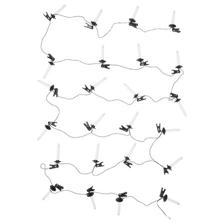 Гирлянда, 24 светодиода, в форме свечи, с зажимом IKEA STRÅLA СТРОЛА 804.826.84